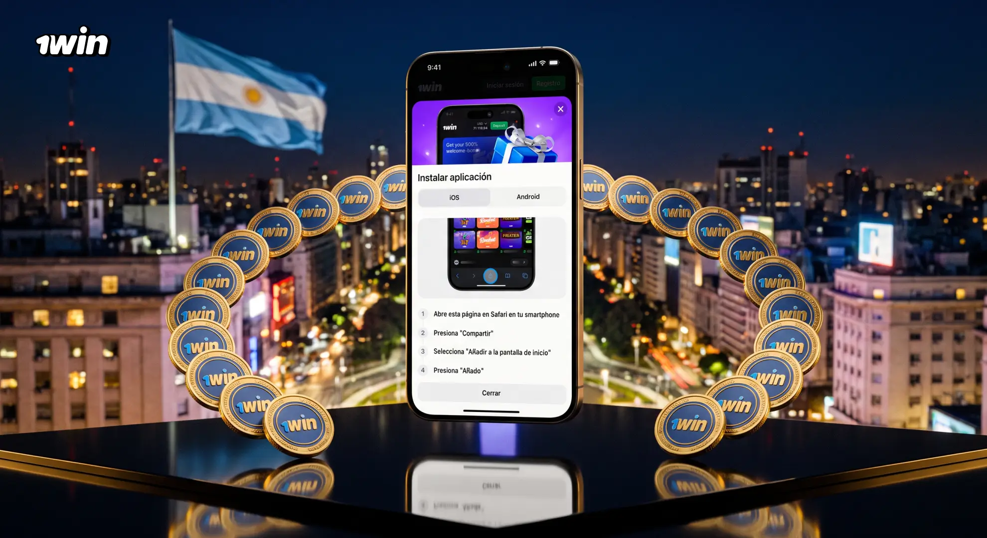 Descarga del APK de 1win para Android