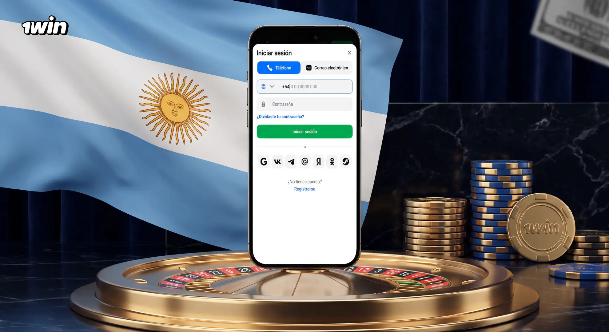 Registro de cuenta en 1win Argentina